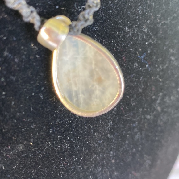 RAINBOW MOONSTONE! PENDANT ONLY Sterling Silver 925 stone is unpolished - Picture 16 of 16